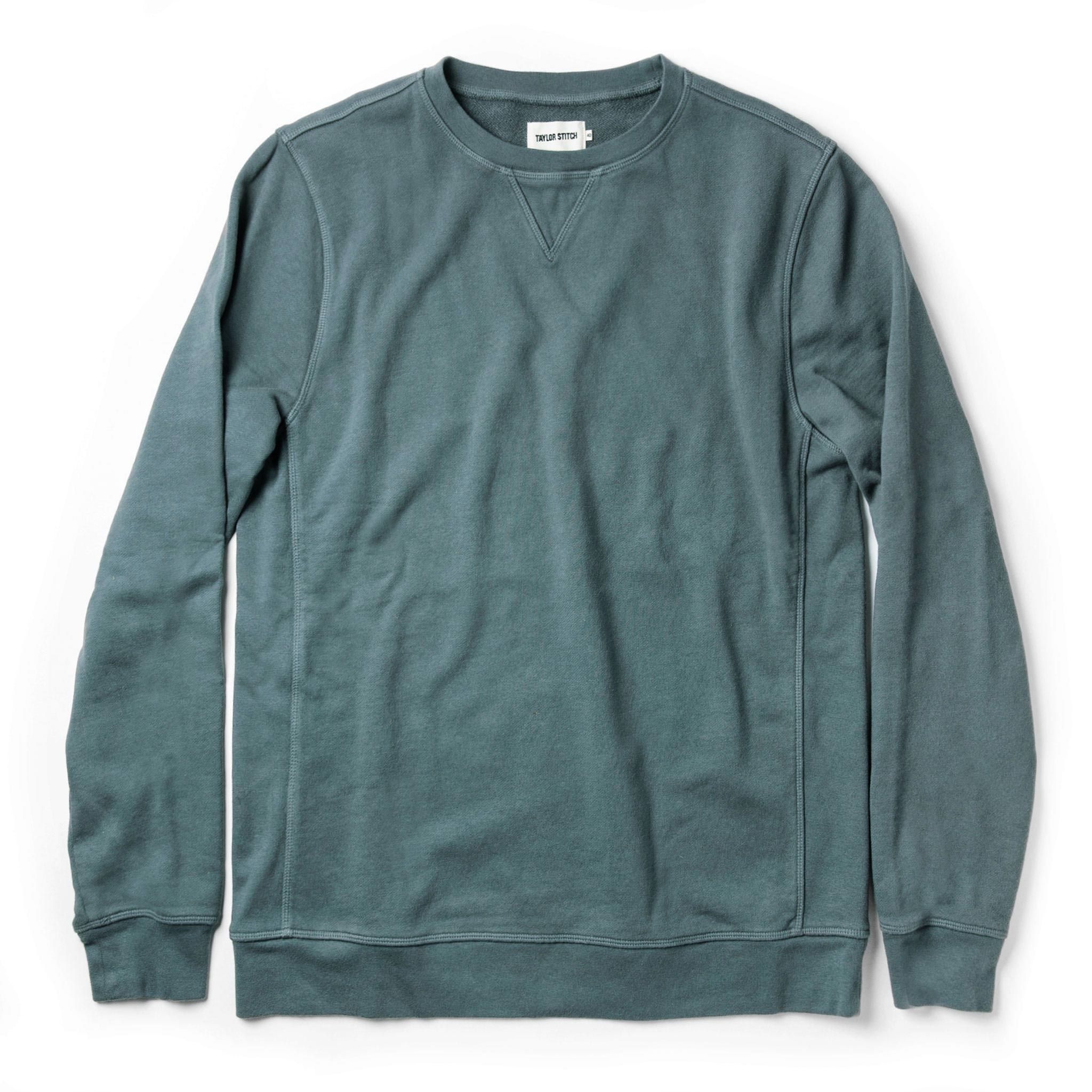 Ouown Crewneck in Sea Green Terry