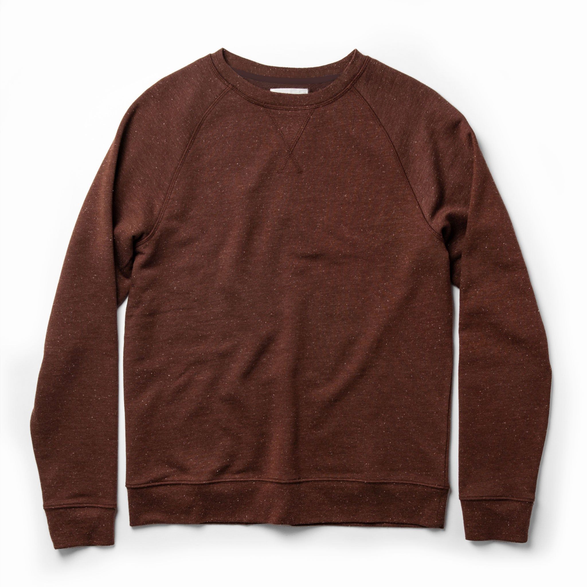 Ouown Crewneck in Rust Donegal Terry