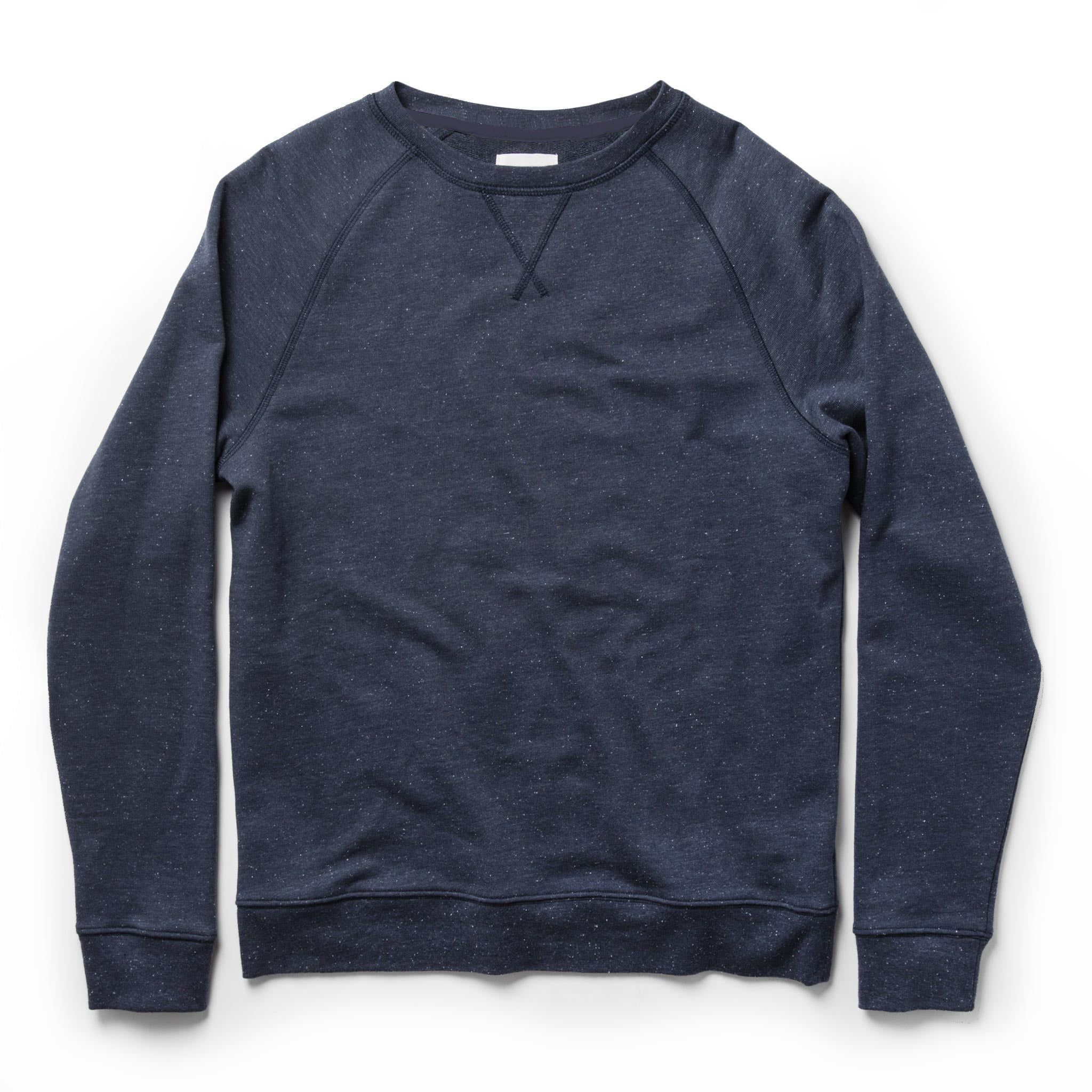 Ouown Crewneck in Navy Donegal Terry