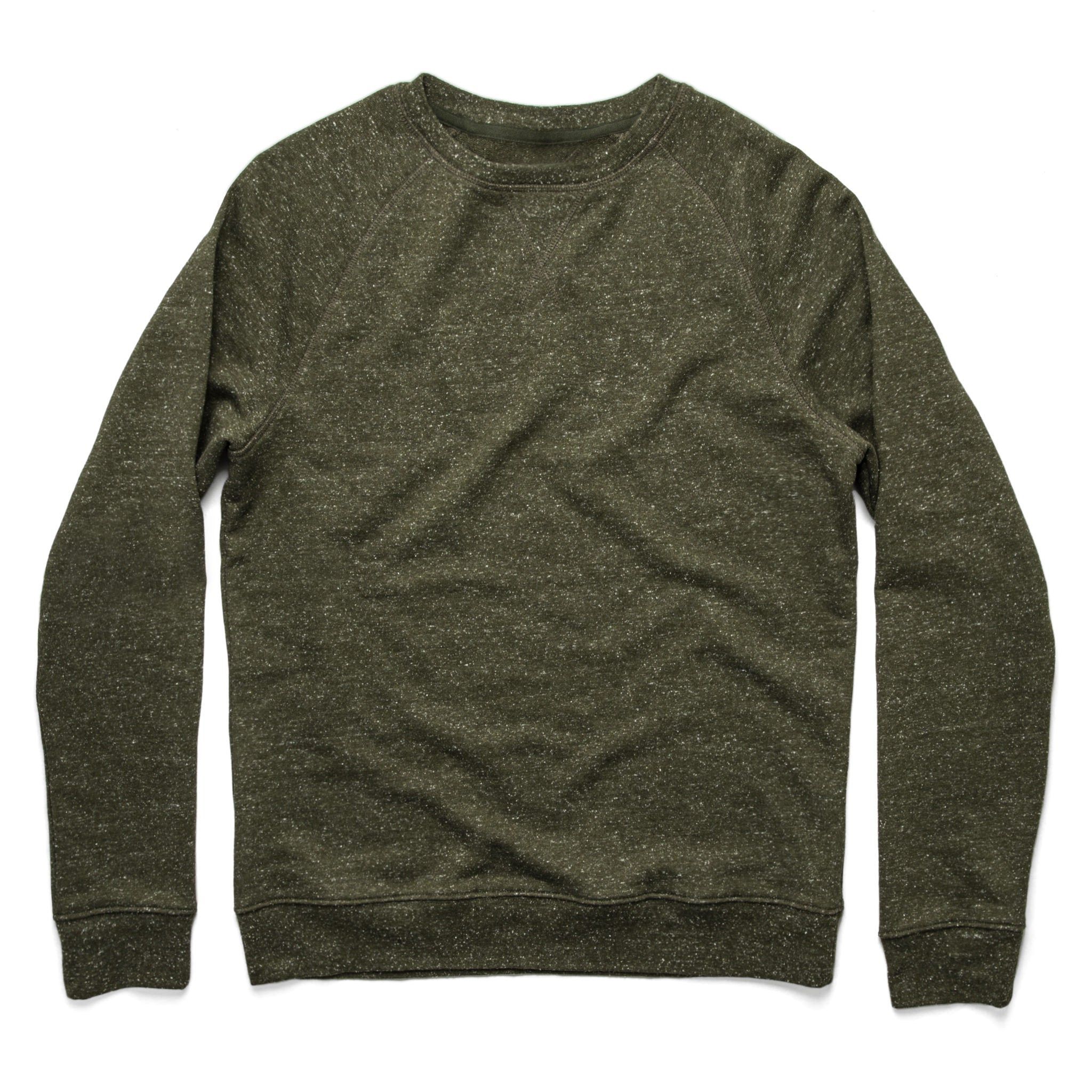 Ouown Crewneck in French Terry Heather Olive