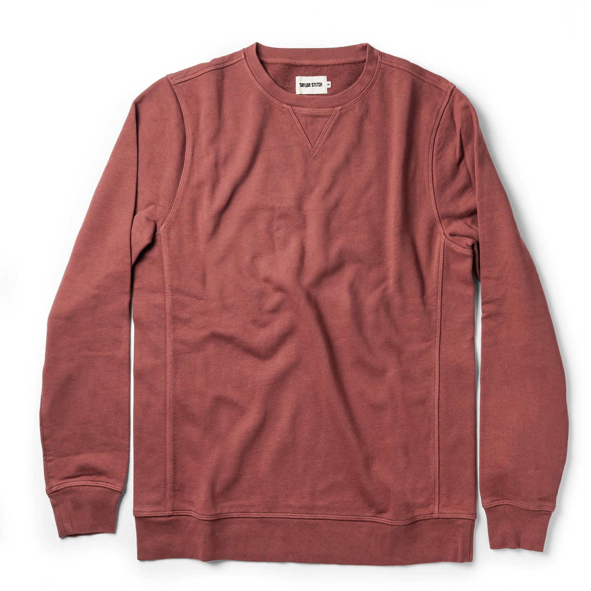 Ouown Crewneck in Brick Red Terry