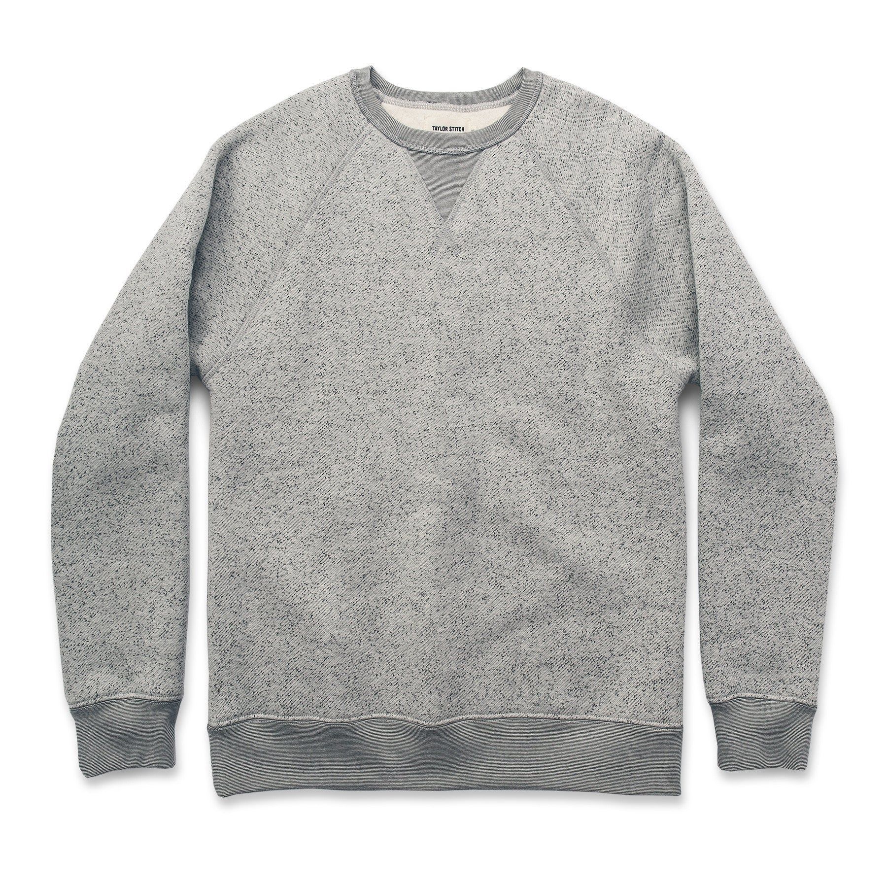 Ouown Crew in White Fleck Fleece