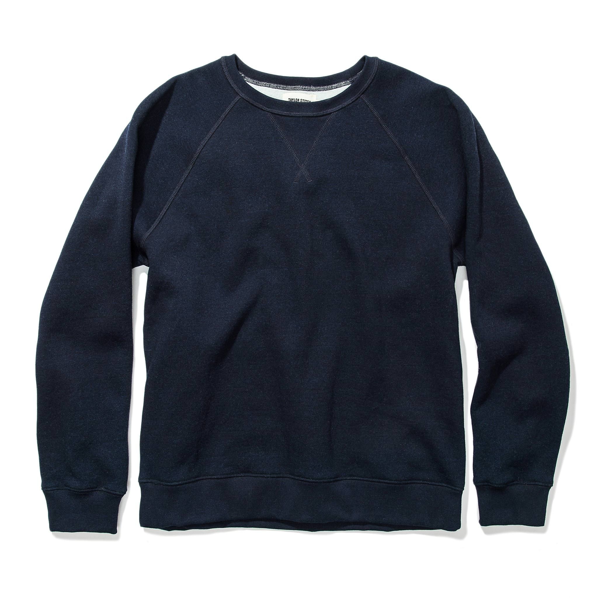 Ouown Crew in Indigo Fleece