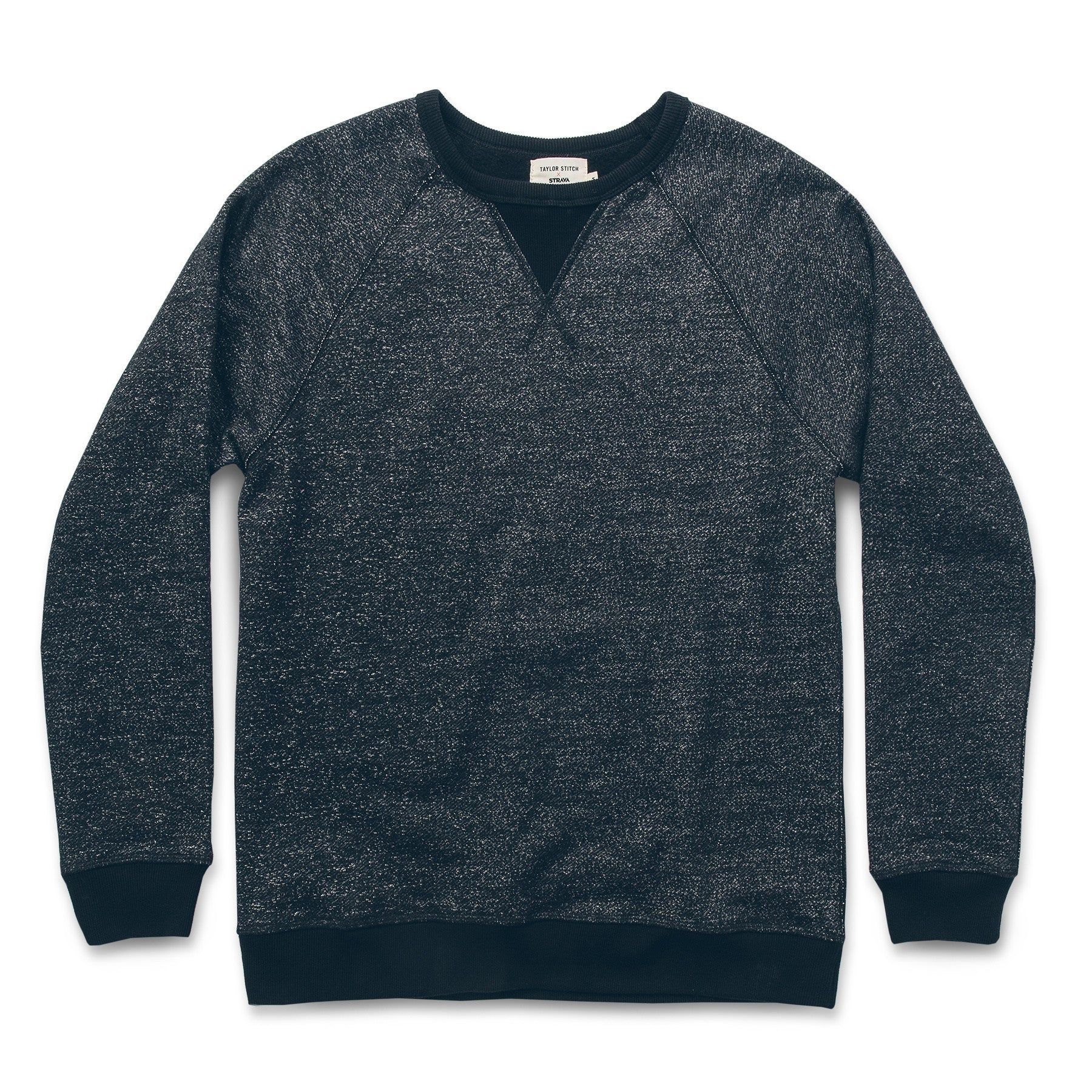 Ouown Crew in Charcoal Fleck Fleece