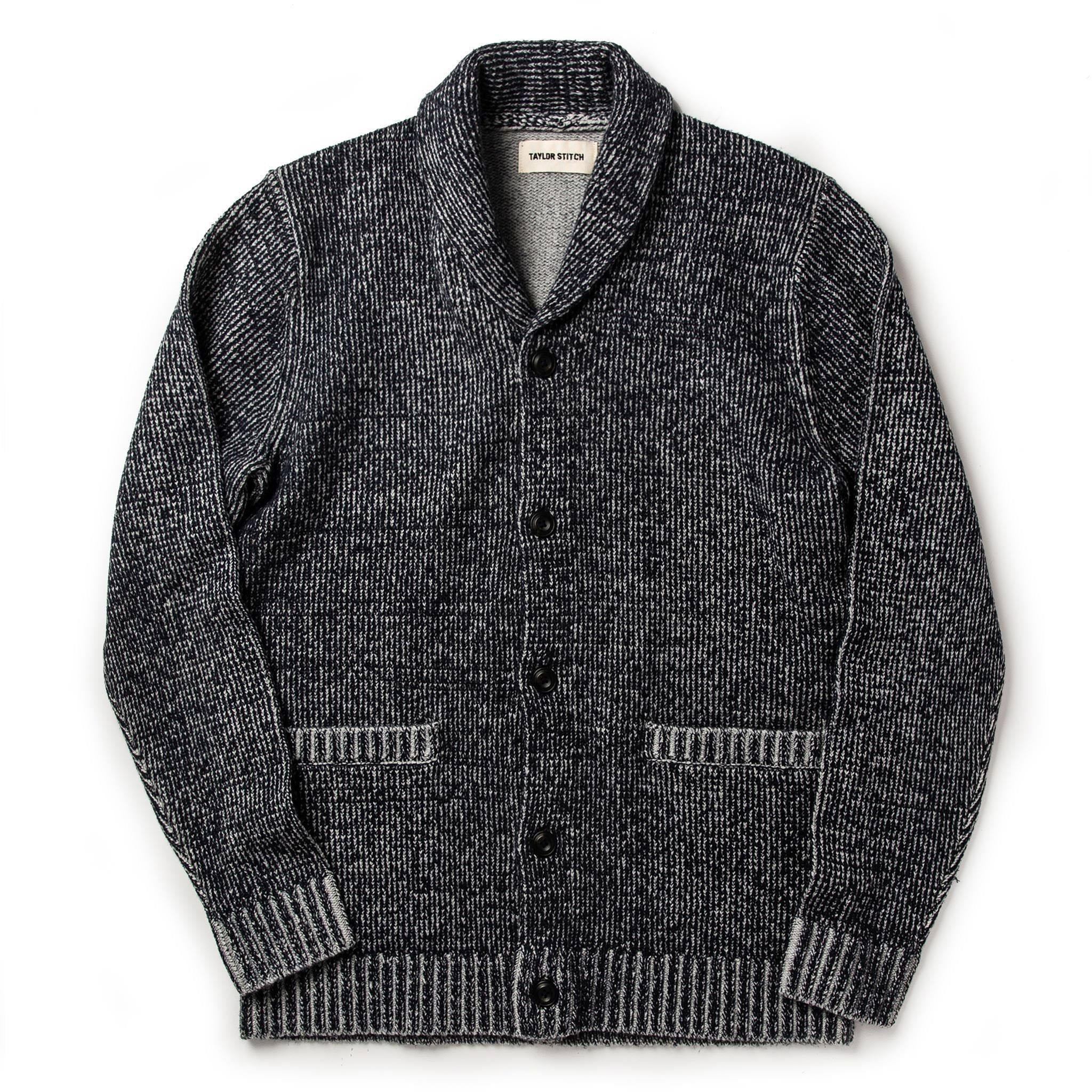 Ouown Crawford Sweater in Marled Navy