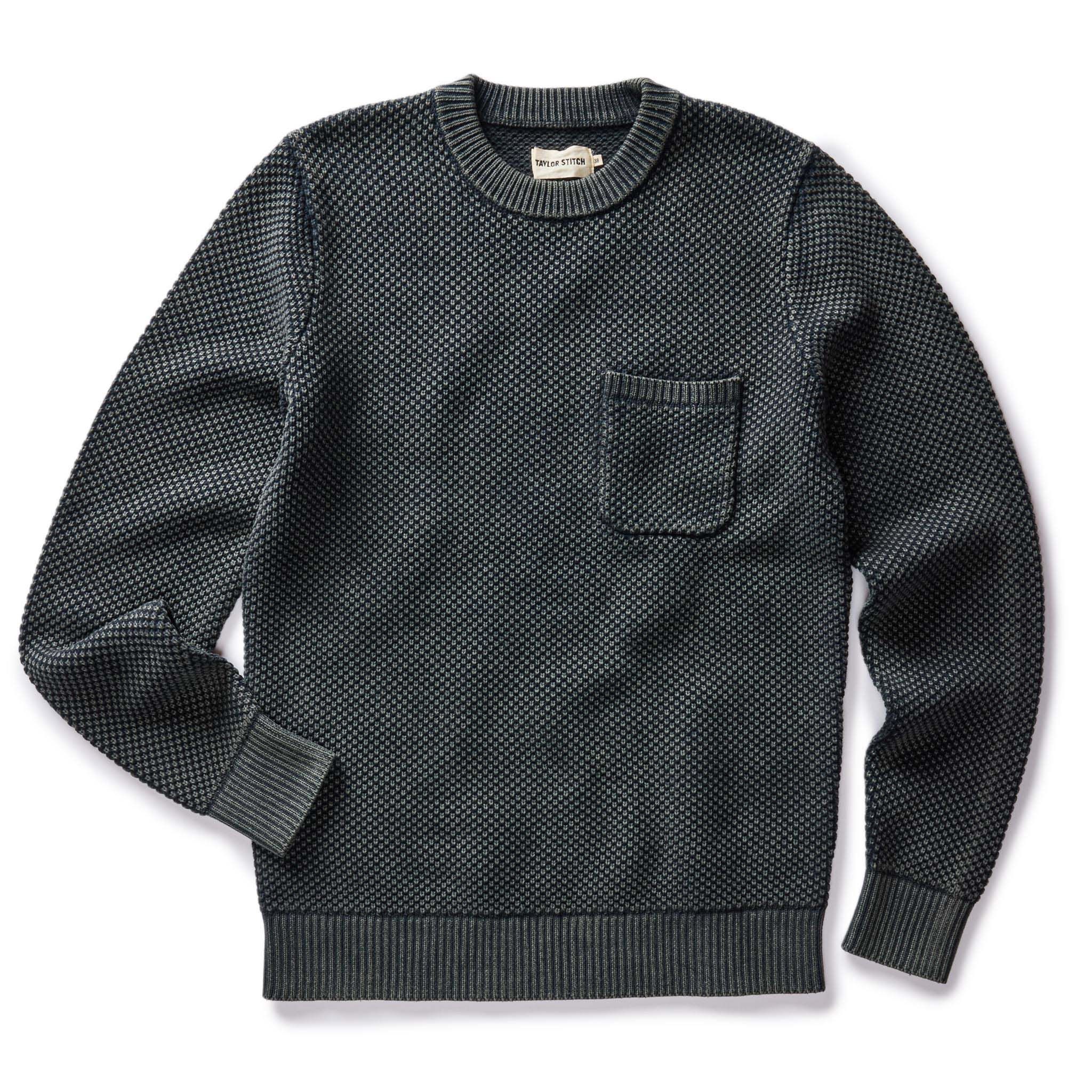 Ouown Crawford Crew Sweater in Washed Asphalt