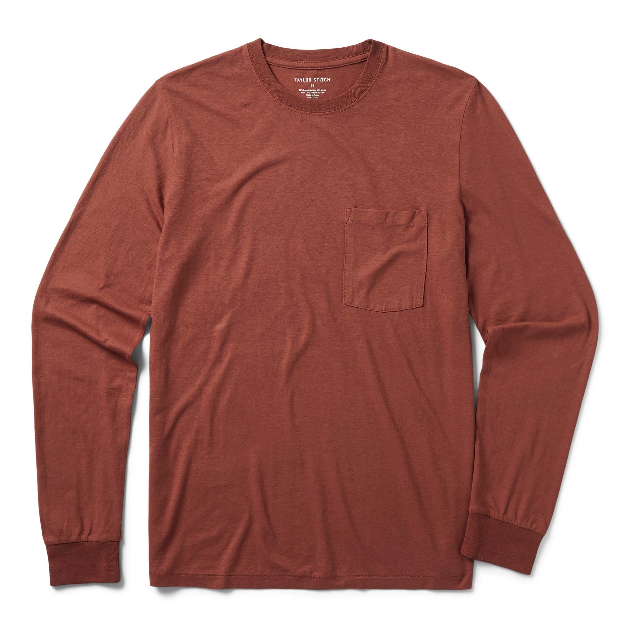 Ouown Cotton Hemp Long Sleeve Tee in Engine