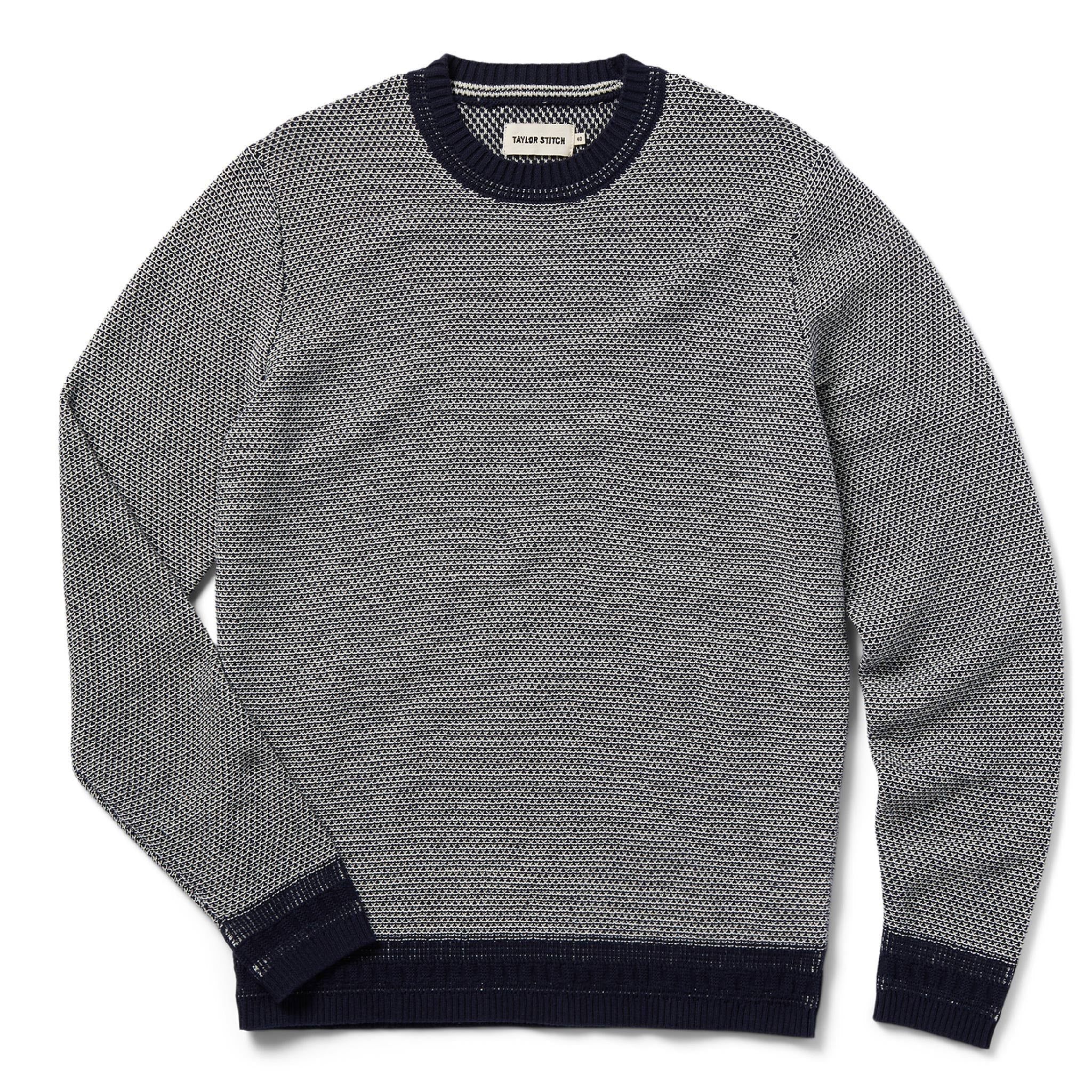 Ouown Brume Sweater in Navy Birdseye