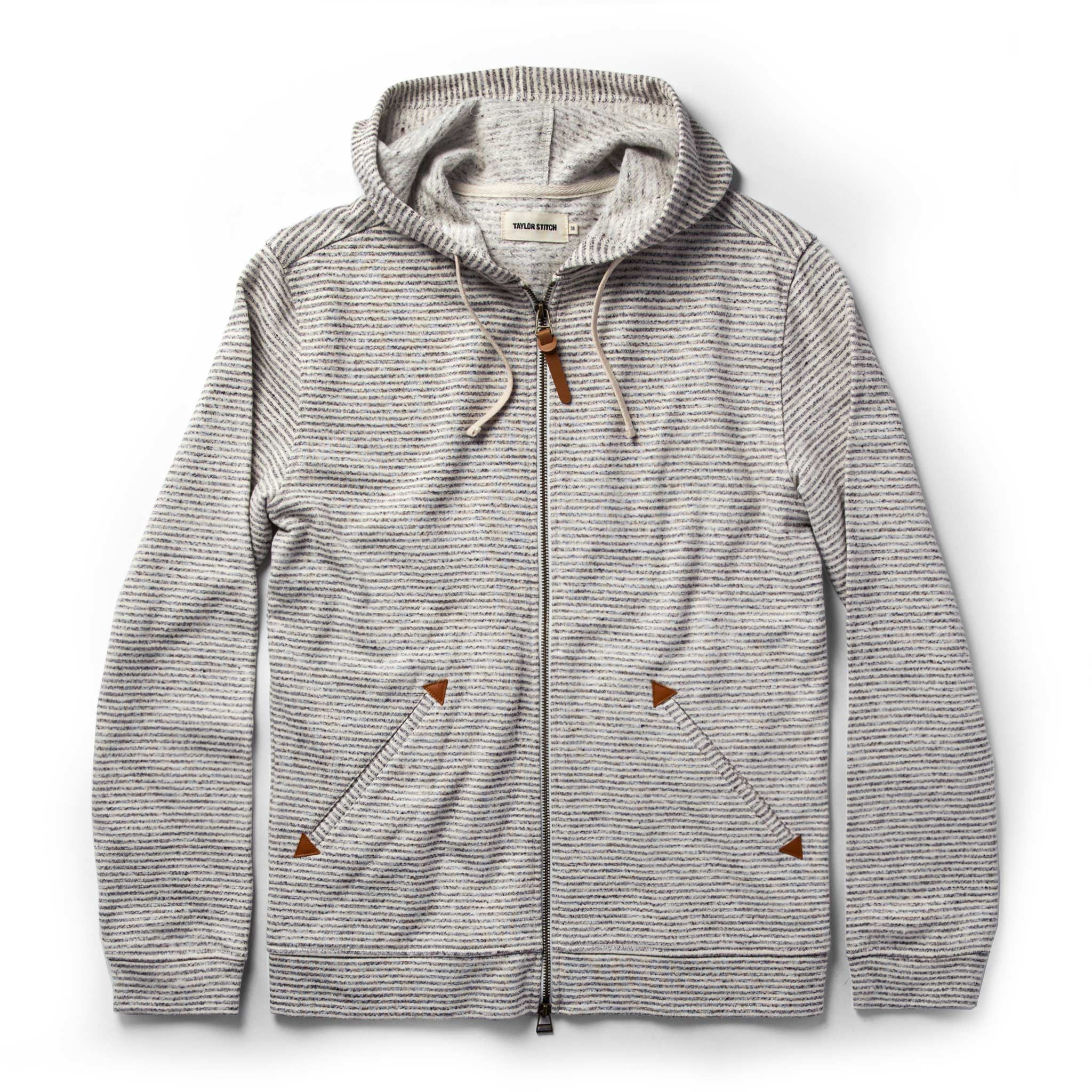 Ouown Après Hoodie in Natural Hemp Stripe