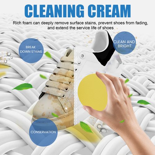 White Shoe Cleaner Multi-purpose Leather Cleaner for Footwear Bedroom Walking Knee Protection Versatile Cleaning Paste Easy to Use Efficient and Affordable Tactical