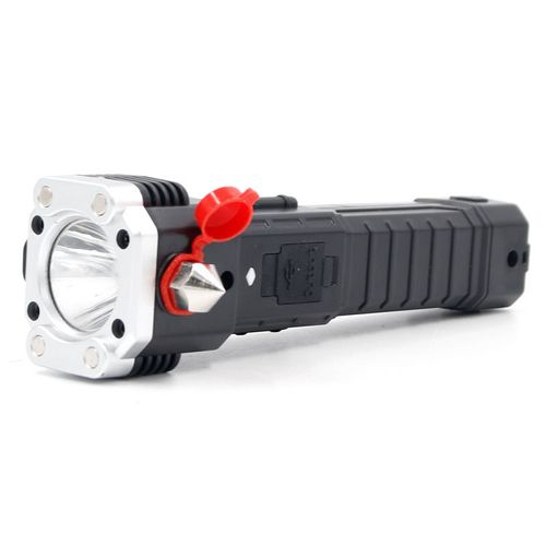 Flashlights Work Light Lantern Camping Hiking Tactical Rechargeable Emergency Flashlight Led Torch With Safety Hammer, Cutter