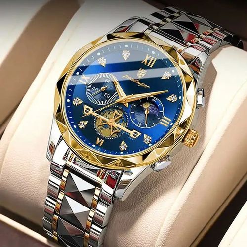 POEDAGAR Luxury Original Chronograph Men's Wrist Watch Waterproof Luminous Quartz Watches Stainless Steel Watch for Men