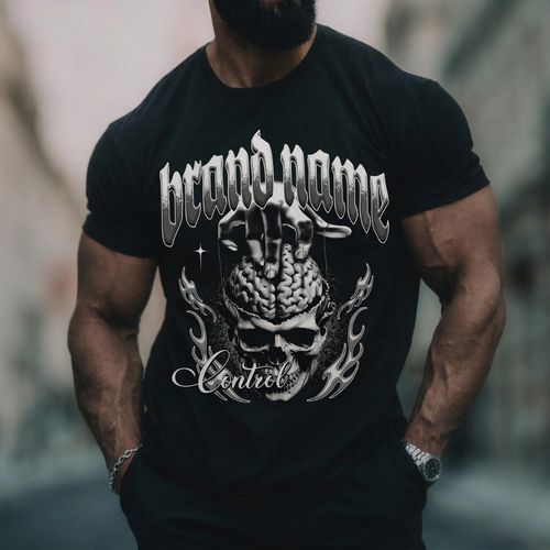 Halloween skeleton, Funny Mens T-Shirt - Relaxed Fit Crew Neck Short Sleeve Tee, Lightweight Breathable Fabric for Daily Wear, Perfect Gift for Father Husband Brother Friend on Birthday Christmas Thanksgiving Halloween Easter St Patricks Day Valentine's Day Summer Outdoor Activities Casual Street Style Cool Design