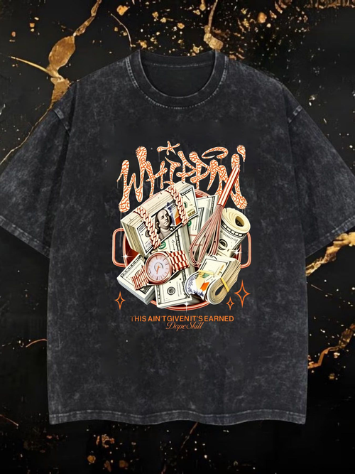 Which This Ain't Given Its Earned Dapper Ball Streetwear Graphic Tee Men Relaxed Fit Crew Neck Short Sleeve Hypebeast Luxury Money Watch Hustle Culture Fashion Top For Summer Casual Wear Gift