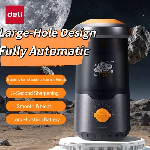 Deli Large-Bore Full Automatic Electric Pencil Sharpener All-in-One for School & Art