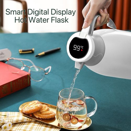 Smart Digital Display Thermal Carafe, 2L Large Capacity Household Insulated Water Bottle Hot Water Flask