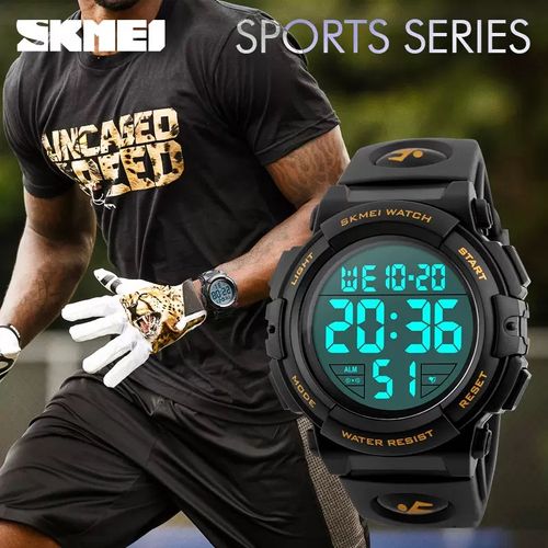 Multi-functional Men's Digital Sports Watch - Waterproof Outdoor Wristwatch