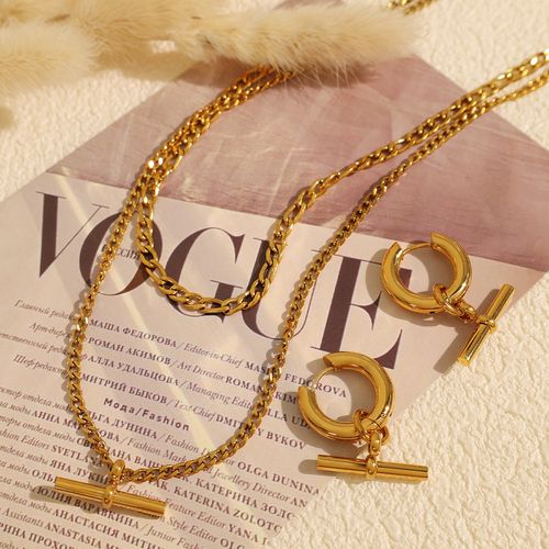 Trending OT Necklace & Earrings Set | Luxury Collarbone Chain
