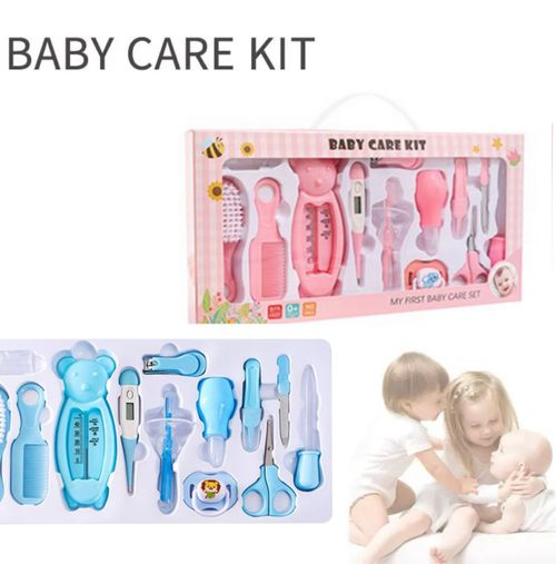 13 in 1 Baby Grooming Kit, Baby Care Kit Infant Safety Care Set with Hair Brush Comb Nail Clipper Nasal Aspirator,Baby Essentials Kit for Newborn Girls Boys