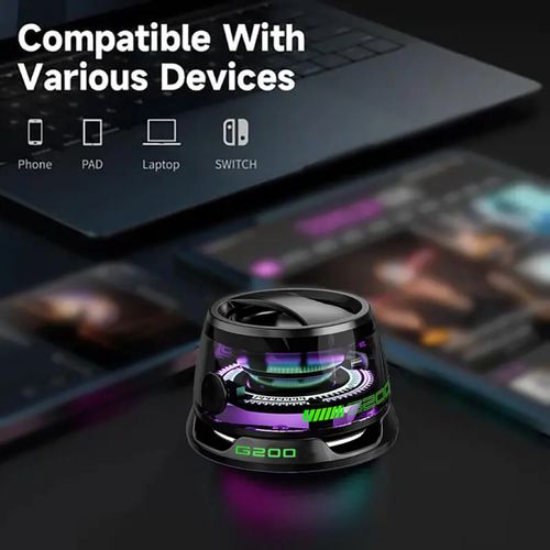 Magnetic Bluetooth Speaker G200, 5W Portable Mini WirelessSpeaker, Premium Sound Quality, 6H Playtime, Portable Phone Stand, ldeal for Traveling, Camping