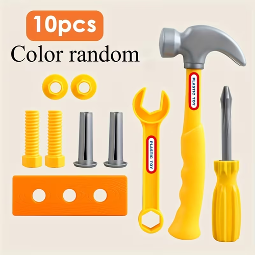 Ten-piece set of children's simulated repair tools