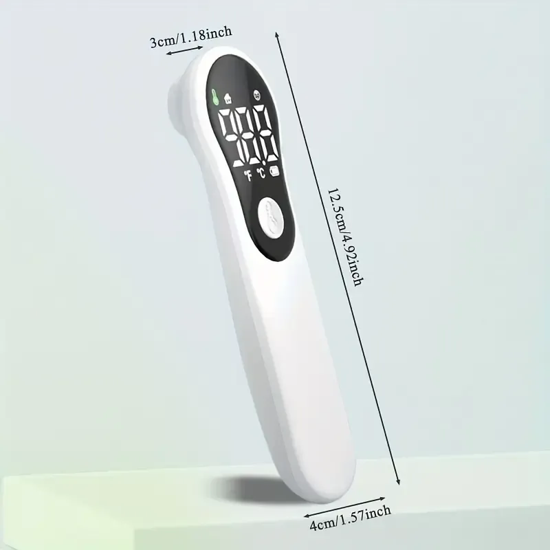 Digital forehead thermometer for adults and children - contactless, for colds and flu, with an accurate temperature sensor, LCD screen, with heat alarm and memory function, results available in one second, suitable for medical and household use