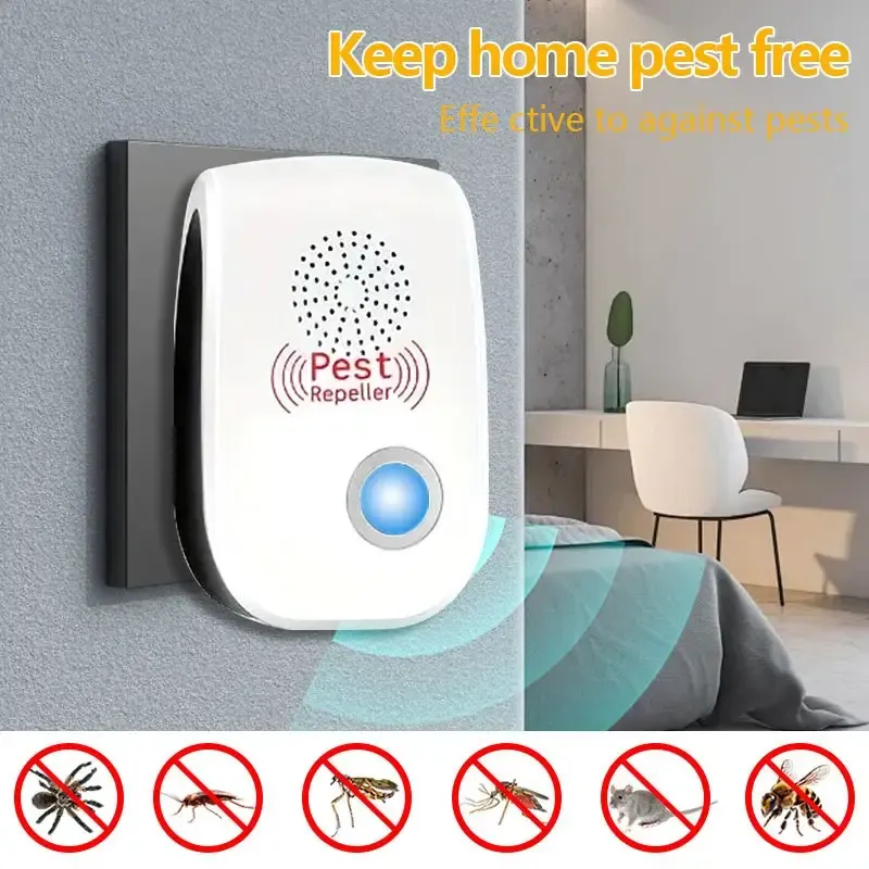 8 pieces of upgraded ultrasonic insect repellents, indoor ultrasonic insect repellents, electronic plug-in insect repellent controllers