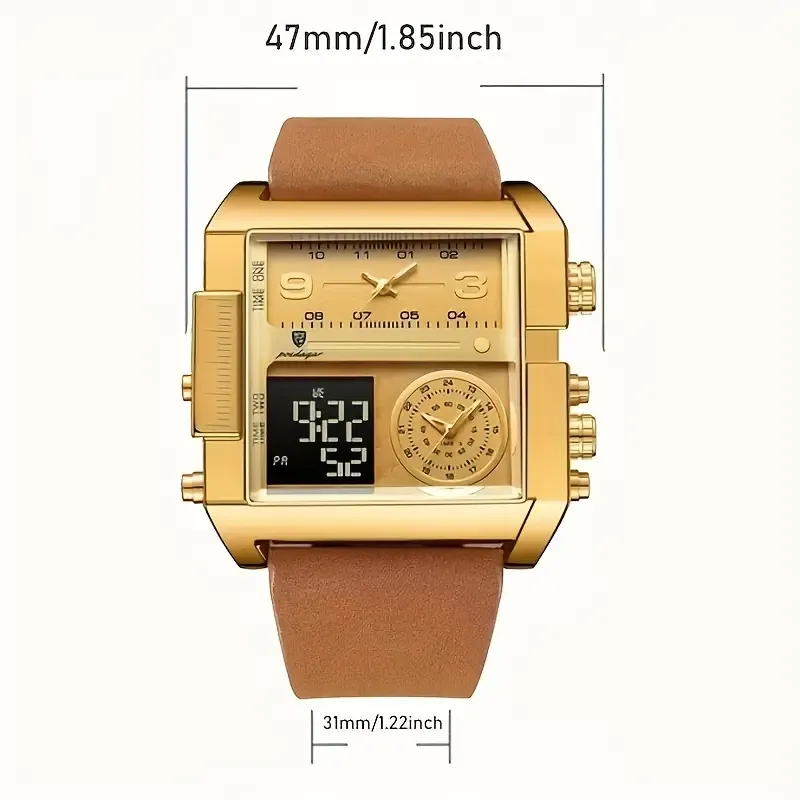 Men's sports watch, dual display, waterproof, luminous, alarm watch, perfect gift