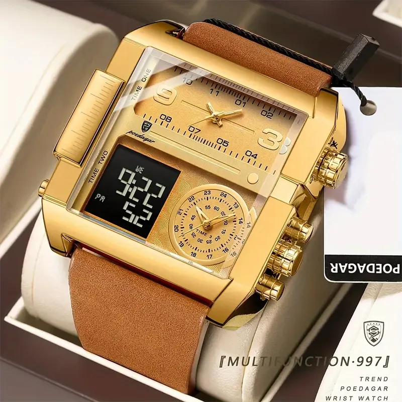 Men's sports watch, dual display, waterproof, luminous, alarm watch, perfect gift