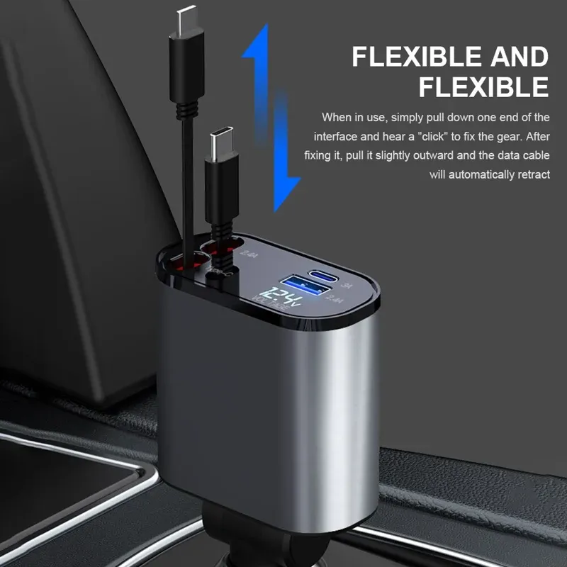MJAA™-Fast Charge Retractable Car Charger