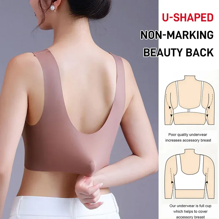 Women  lace ice silk bra
