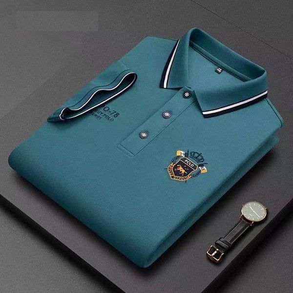 MJAA™-Men's Solid Color Business Lapel Polo Shirt
