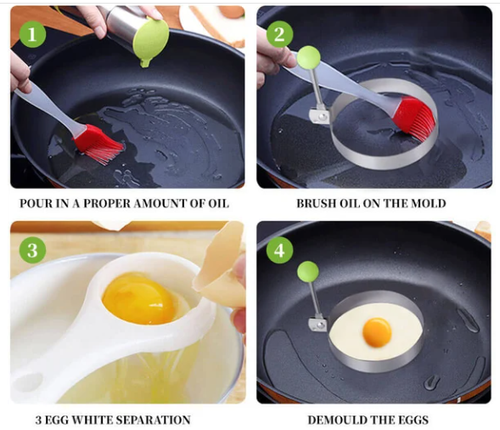 MJAA™-Stainless Steel Fried Egg Molds