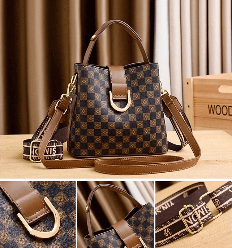fashion classic printed commuting handbag