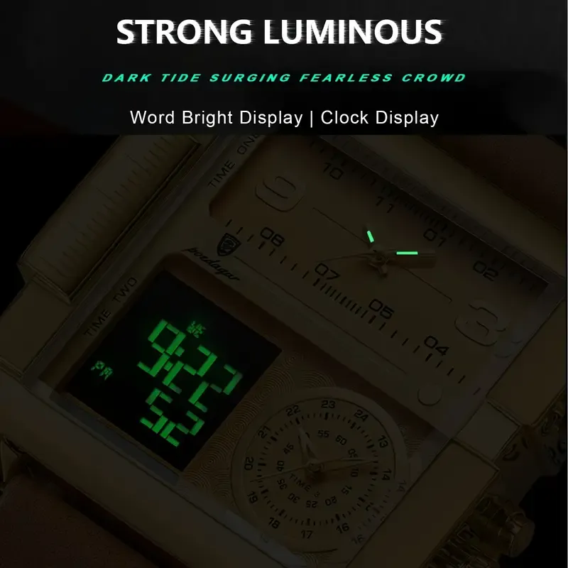 Men's sports watch, dual display, waterproof, luminous, alarm watch, perfect gift