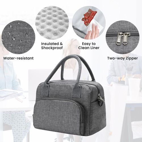 Lunch Bag for Women Men 11 L Large Insulated Reusable Lunch Box Girls Water Resistant Portable Cooler Tote Bag for Work Picnic Outdoorfun