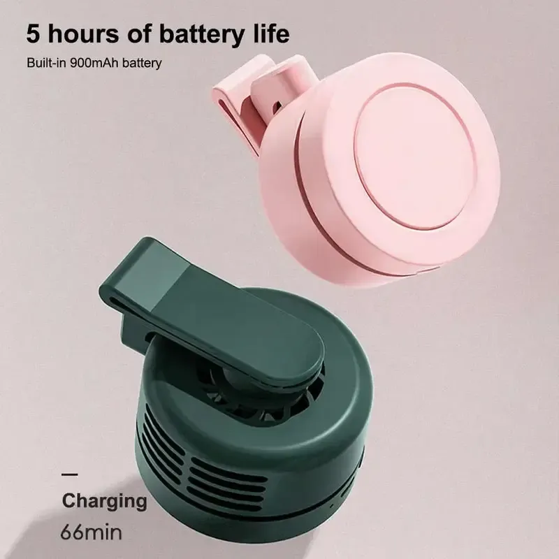 Portable Silent Mini Bladeless Electric Fan,Adjustable 3-speed Suspended Waist Fans, Smal!Phone Cooling Fan, Personal Fan, Rotating BodyFan Suitable for Outdoor Travel