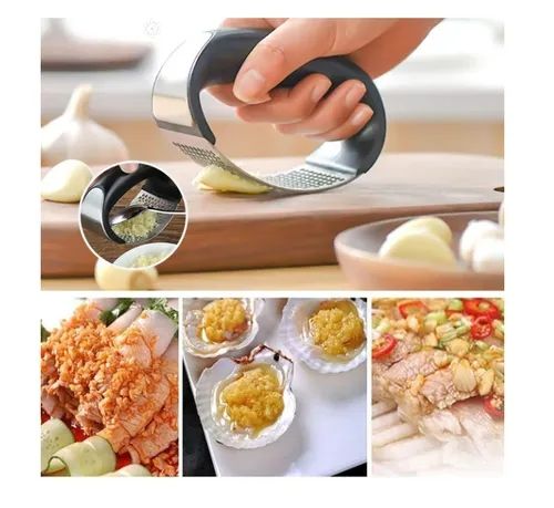 🔥Hot Seller🔥 COD！Stainless Steel Garlic Press – Heavy-Duty Crusher for Easy Garlic Mincing
