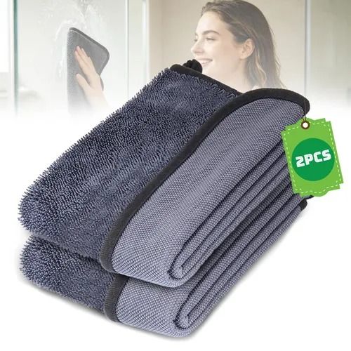 🔥Hot Seller🔥 COD！Double-layer thick braided car cleaning towel, no scratches, specially for car washing, super absorbent microfiber