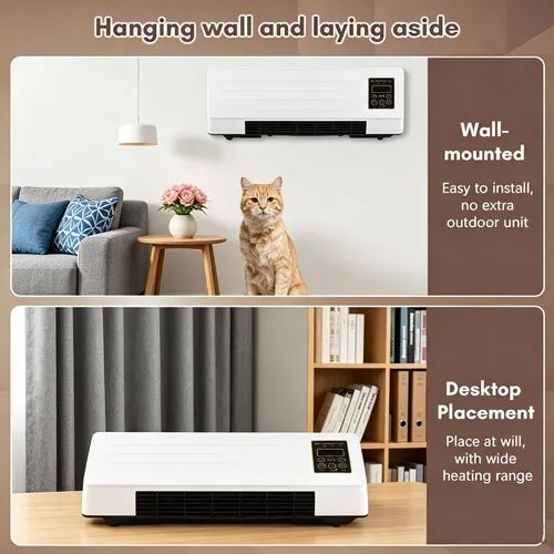 🔥Hot Seller🔥 COD！Portable home wall-mounted air conditioner XidnKe Sainke dual-use heater and fan, Chinese and English, 110V,220V, factory