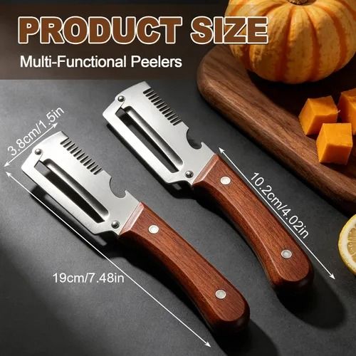 🔥Hot Seller🔥 COD！Multifunctional Peeler: Stainless Steel Fruit and Vegetable Peeler, Sharp Potato Peeler, Scraper, Household Kitchen Tool