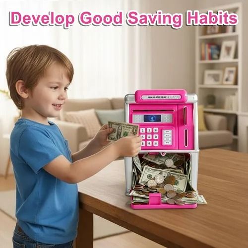 🔥Hot Seller🔥 COD！Cross-Border ATM-Style Piggy Bank: Large Capacity, Smart PIN and Card Access, Children's Savings Bank