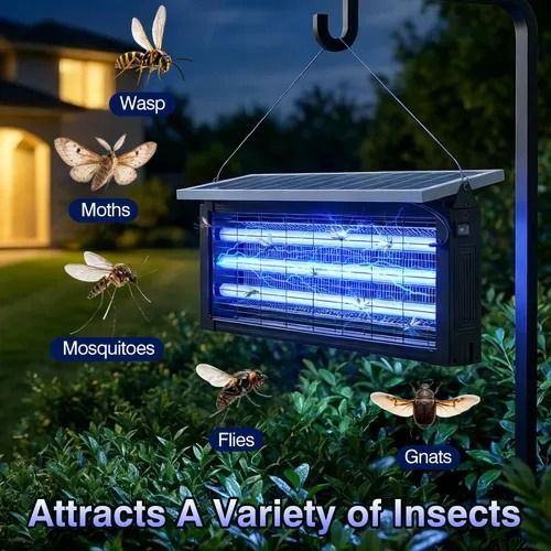 🔥Hot Seller🔥 COD！Cross-Border Solar Mosquito Killers: Wholesale of Waterproof, Plug-in Fly Killers for Orchards, Bed-and-Breakfasts, Gardens, and Outdoor Spaces