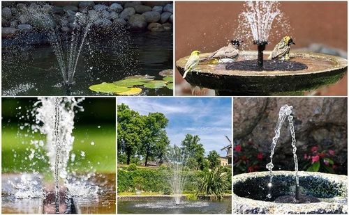 Pompe de fontaine solaire flottante pour bain d'oiseaux, bassin de jardin ou piscine