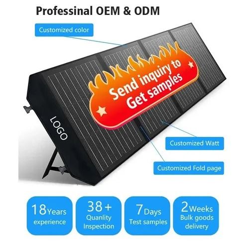 🔥Hot Seller🔥 COD！Solar Folding Kit 30-200W 18V Power Supply & Energy Storage Solar Kit Outdoor Solar PV Panel Folding Kit