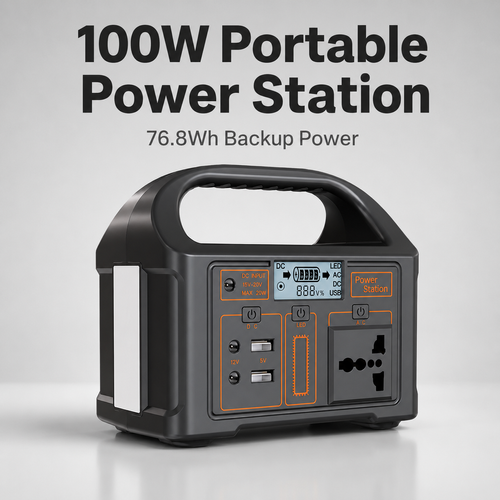🔥Hot Seller🔥 COD！150W Mini Outdoor Power Station, Energy Storage Power Station, Portable Power Bank, Emergency Power Supply, 76.8Wh, Portable Handheld