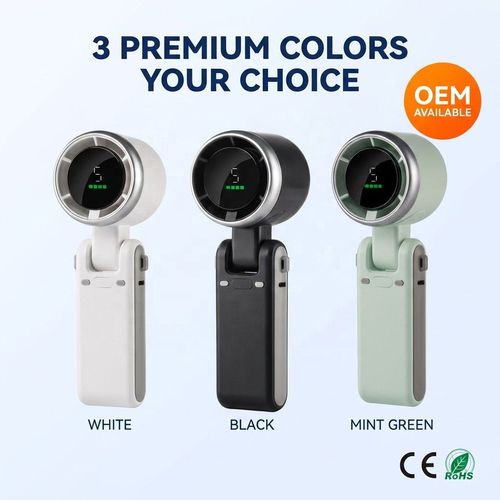 Handheld Portable Turbo Fan 3 Color LED Display Lanyard USB-C OEM Custom Logo Wholesale Hechintec Certified Factory