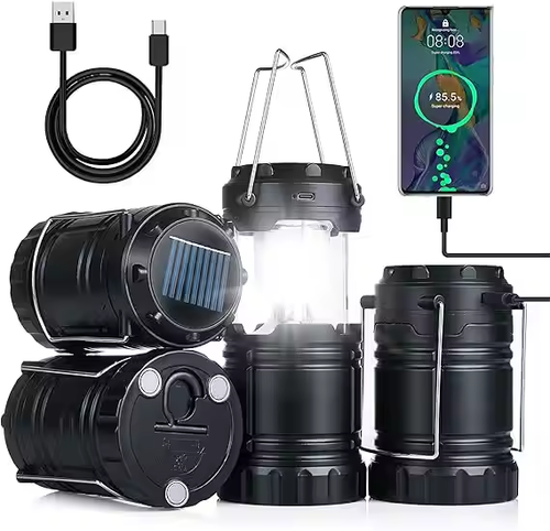 Usb Solor Led Camping Lantern Camping Light Solar Led High Lumens Led Flashlight Torch
