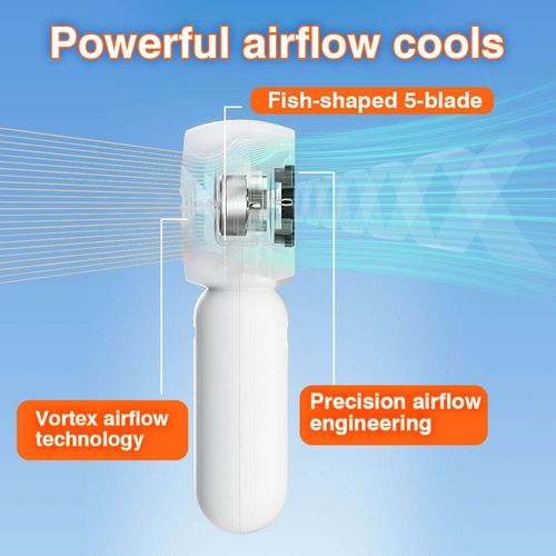 Portable Mini Handheld Fan Battery Outdoor Use Made Durable ABS Material Simple Three Speed Setting for Quick Summer Cooling