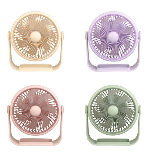 DD8214 Brushless Motor Rechargeable Fan Portable Table Usb Fan Strong Wind Ultra Quiet Small Desktop Fan for Home and Camping